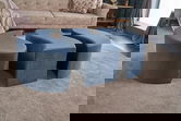 Taburet Alya Puf, Balcab Home, 120x80x40 cm, lemn, albastru
