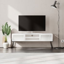 Comoda TV Naïve, Decotie, 143x35.6x50.7 cm, PAL melaminat, alb