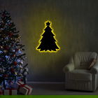 Lampa de perete Christmas Pine 2 , Neon Graph, 20x27 cm, galben