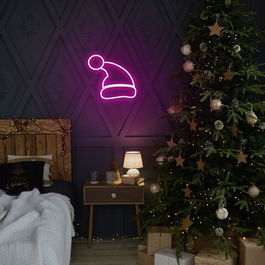 Lampa de perete Santa Claus, Neon Graph, 28x26x2 cm, roz