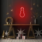 Lampa de perete Snowman, Neon Graph, 18x35x2 cm, rosu