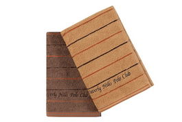 Set 2 prosoape de baie 407, Beverly Hills Polo Club, 70x140 cm, bumbac, caramel/maro
