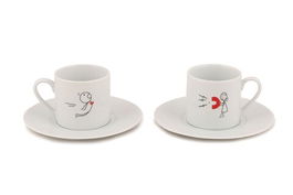 Set de cafea Kutahya Porselen, RU04KT118078, 4 piese, portelan