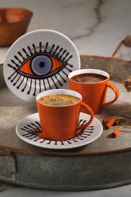 Set de cafea Kutahya Porselen, TL04KT15011011R19, 4 piese, portelan