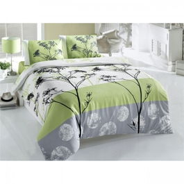 Lenjerie de pat double Belezza Green, amestec bumbac