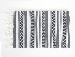 Prosop de plaja Velois, Irya Home, 90x170 cm, negru