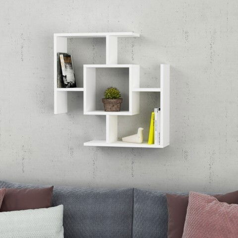 Raft pentru perete, Homitis, Parantez - White, 20x71x71 cm