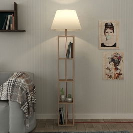 Lampadar Giorno, Homitis, 45x45x163.5 cm, maro deschis