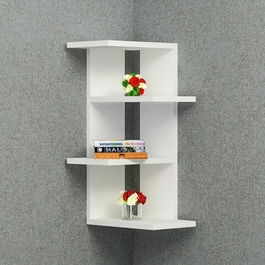 Raft de perete Milano, Arnetti, 31.4 x 16.8 x 60 cm, alb