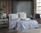 Lenjerie de pat pentru o persoana, 3 piese, 160x220 cm, 100% bumbac poplin, Hobby, Ventura, albastru