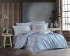 Lenjerie de pat dubla, 4 piese, 200x220 cm, 100% bumbac poplin, Hobby, Rachel, albastru