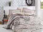 Lenjerie de pat dubla King, 3 piese, 220x240 cm, 100% bumbac poplin, Hobby, Serenity, gri