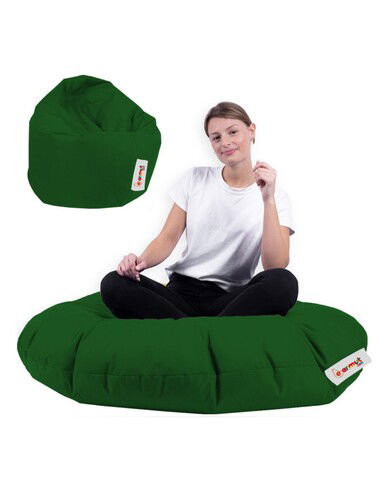 Fotoliu puf, Bean Bag, Ferndale, 100 cm, poliester impermeabil, verde