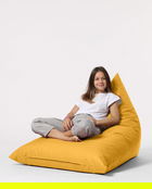 Fotoliu puf, Bean Bag Ferndale, Pyramid Bed, , 145 cm, poliester impermeabil, galben
