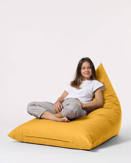 Fotoliu puf, Bean Bag Ferndale, Pyramid Bed, , 145 cm, poliester impermeabil, galben