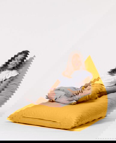 Fotoliu puf, Bean Bag Ferndale, Pyramid Bed, , 145 cm, poliester impermeabil, galben