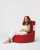 Fotoliu puf, Bean Bag, Ferndale Lina, 70x80 cm, poliester impermeabil, rosu