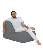 Fotoliu puf, Bean Bag, Ferndale Trendy, 105x75 cm, poliester impermeabil, gri fumuriu