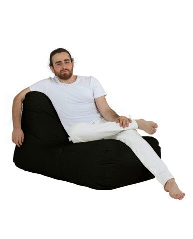 Fotoliu puf, Bean Bag, Ferndale Trendy, 105x75 cm, poliester impermeabil, negru