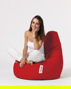 Fotoliu puf, Bean Bag, Ferndale Drop L, 80x80 cm, poliester impermeabil, rosu