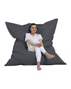 Fotoliu puf, Bean Bag, Ferndale Giant, 140x180 cm, poliester impermeabil, gri fumuriu