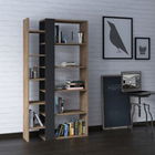 Biblioteca Lift, Homitis, 80x29x150.5 cm, maro/antracit