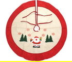 Covor pentru brad Santa, Ø90 cm, iuta, multicolor