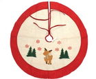 Covor pentru brad Reindeer, Ø90 cm, iuta, multicolor