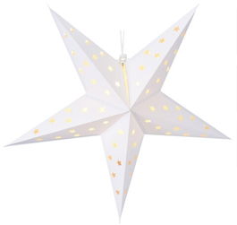 Decoratiune luminoasa Star, Ø60 cm, hartie, alb