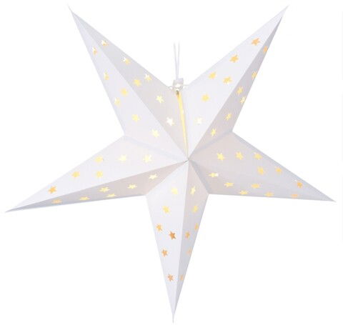 Decoratiune luminoasa Star, Ø60 cm, hartie, alb