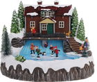 Decoratiune luminoasa Christmas Village House, 29x28x23 cm, poliston, multicolor