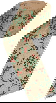 Panglica decorativa Berrie, 270x6.3 cm, poliester, maro