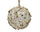 Glob Rustic glitter, Decoris, Ø8 cm, spuma, maro/alb