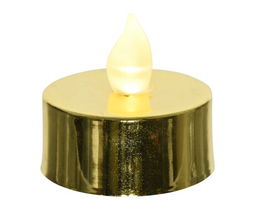 Set 6 lumanari cu LED Gold, Lumineo, Ø3.8 cm, plastic, auriu
