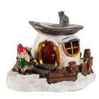 Decoratiune luminoasa Gnome house, Lumineo, 19x14x13 cm, 17 LED-uri, plastic, multicolor