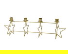 Suport pentru lumanari Stars, Decoris, 48x14x12.5 cm, metal, auriu