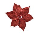 Decoratiune Poinsettia w glitter, Decoris, 23x7 cm, plastic, rosu