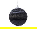 Glob Swirl, Decoris, Ø8 cm, spuma, negru