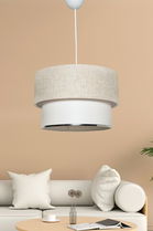 Lustra, TM121, Hmy Design, 30 x 65 cm, 1 x E27, 60W, crem/alb
