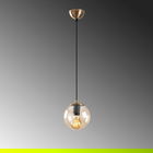 Lustra, Efe - 2151, Tatum, 15 x 15 x 110 cm, 1 x E27, 40W, galben/aramiu antic