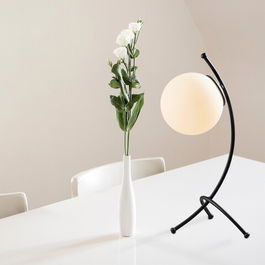 Lampa de masa, Yay - 5011, Tatum, 23 x 18 x 43 cm, 1 x E27, 40W, negru/alb