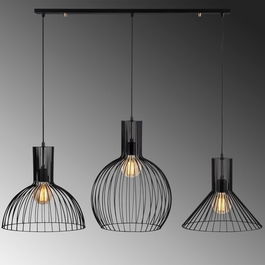 Lustra, Fellini - MR - 768, Alby, 145 x 38 x 158 cm, 3 x E27, 40W, negru