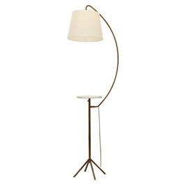Lampadar, LM-9126-1E, Aurora, 60 x 180 cm, 1 x E27, 60W, crem/aramiu antic