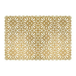 Suport farfurie Tropical, Ambition, 30x45 cm, PVC, auriu