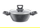 Oala cu capac Diamond, Ambition, 20 cm, 1.5 L, aluminiu, invelis Qualum Basic Stone