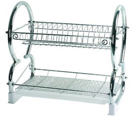 Scurgator de vase cu 2 etaje Lawenda, Domotti, 43.5x26x34.6 cm, inox