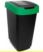 Cos de gunoi Domino, Jotta, 50 L, plastic, verde