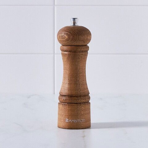 Rasnita piper / sare Chess, Ambition, 15 cm, lemn, natural