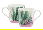 Cana cu banda din silicon Cactus, Ambition, 320 ml, portelan, multicolor