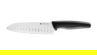 Cutit Santoku Aspiro, Ambition, 17.5 cm, inox, negru